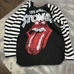 Rolling Stones Black and White Long Sleeve Tee